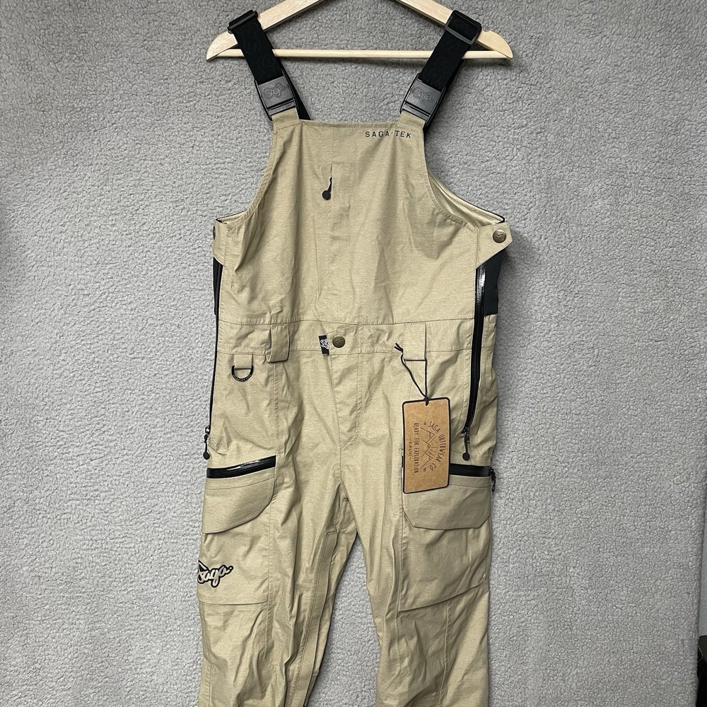 SAGA Outerwear Women’s Empress 3L Bib Pants Overalls Khaki Tan Size Medium NEW